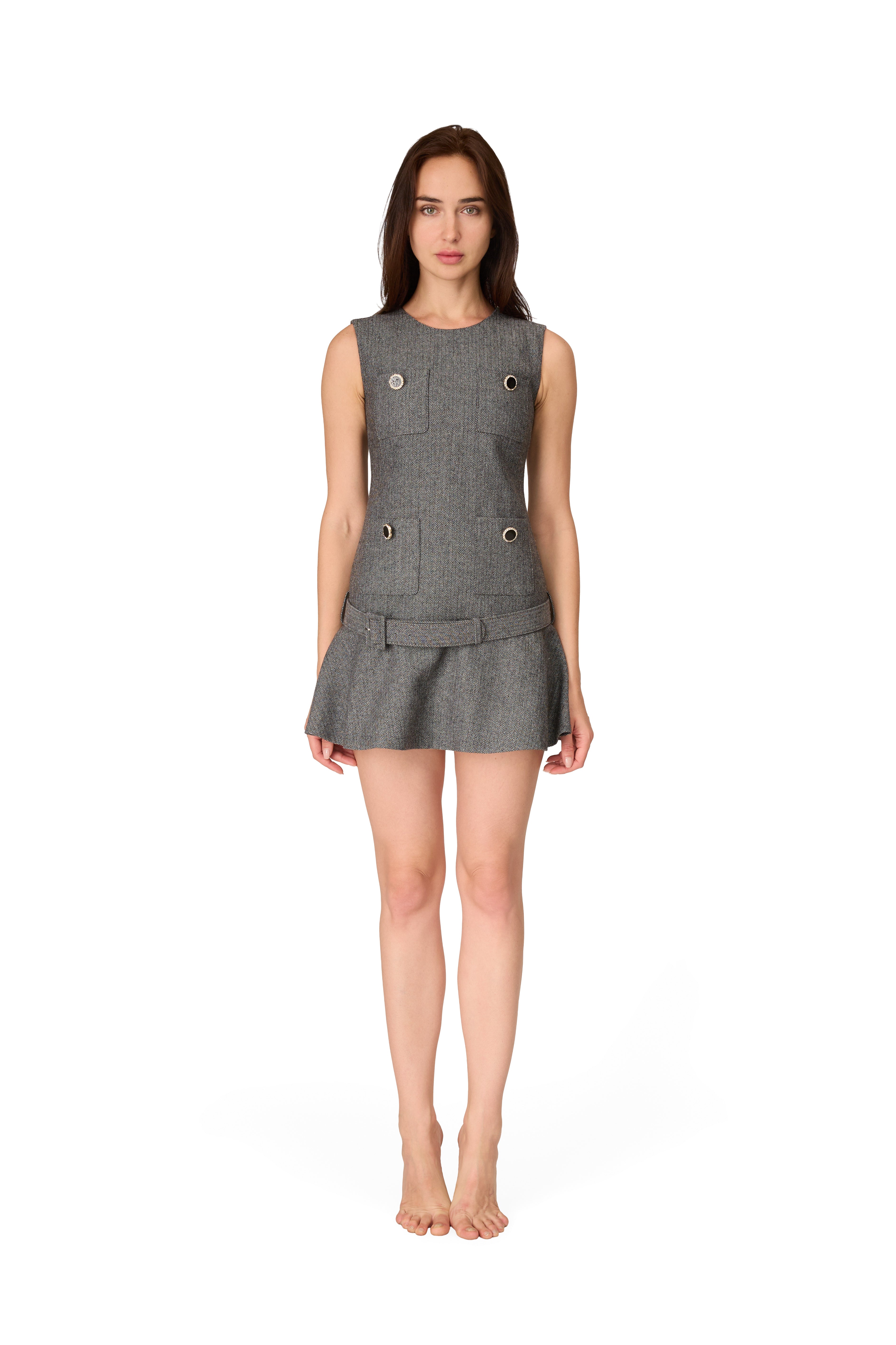 Angie Tweed Mini Dress