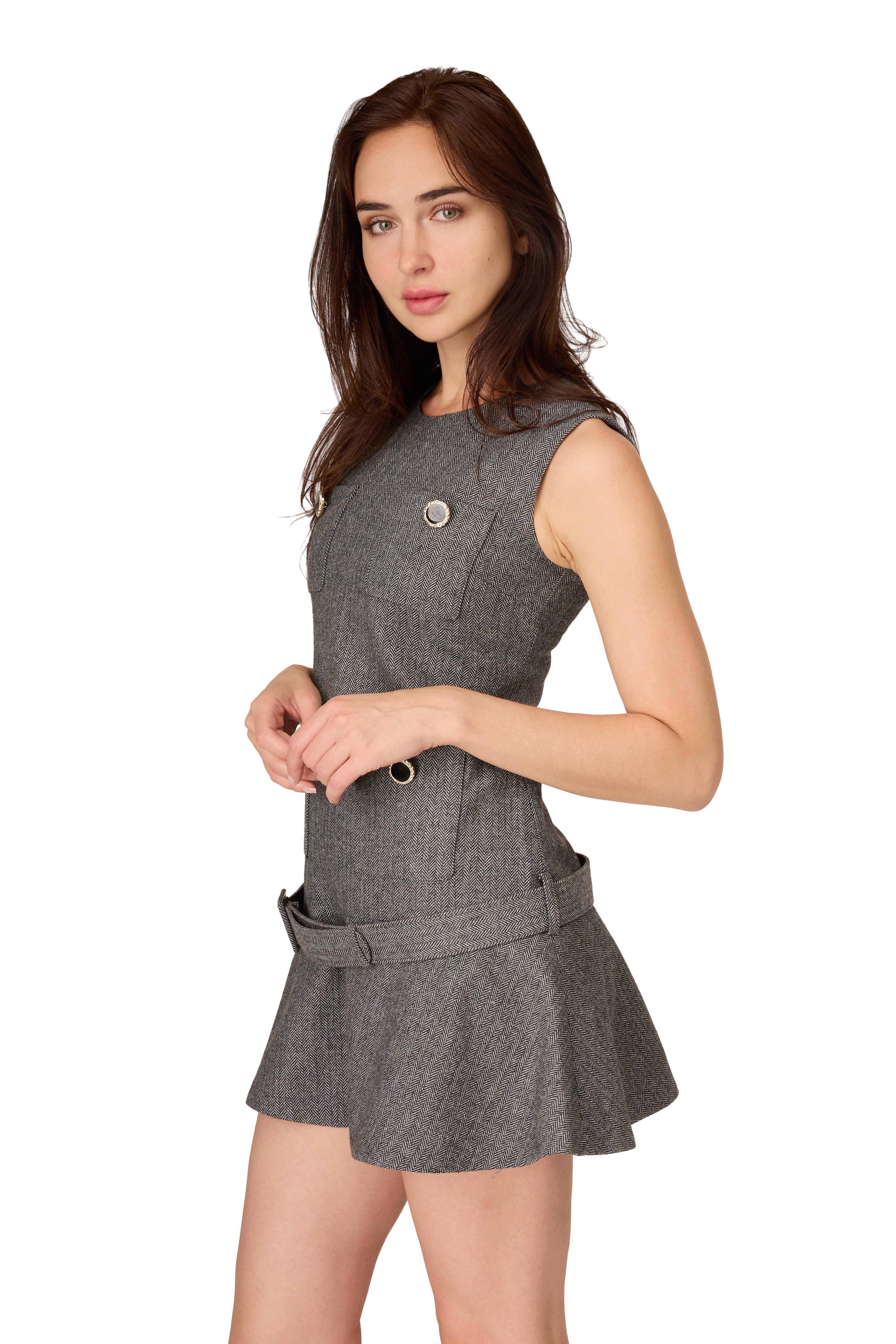 Angie Tweed Mini Dress