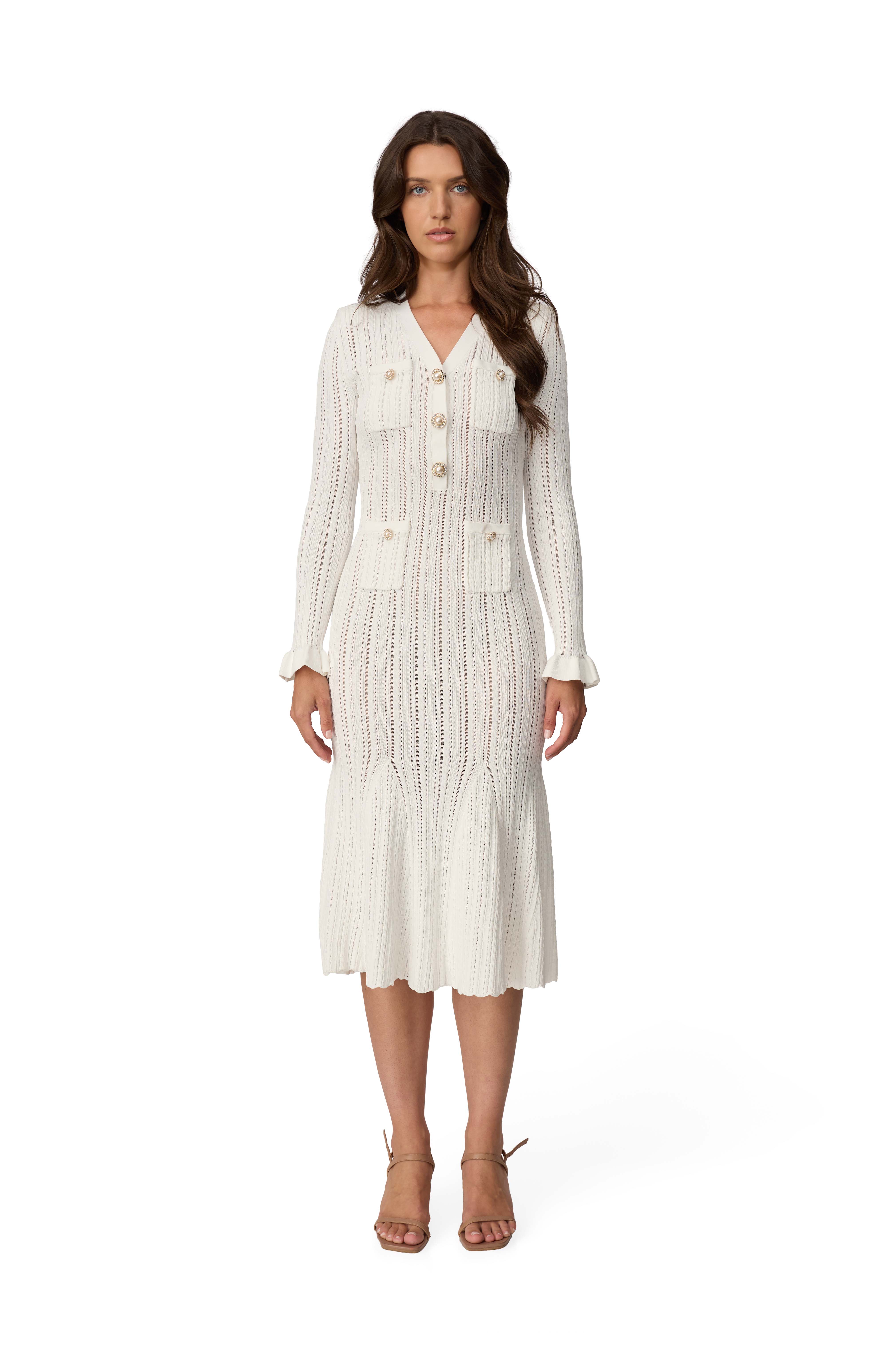Bri Ribbed Knit Midi Dress