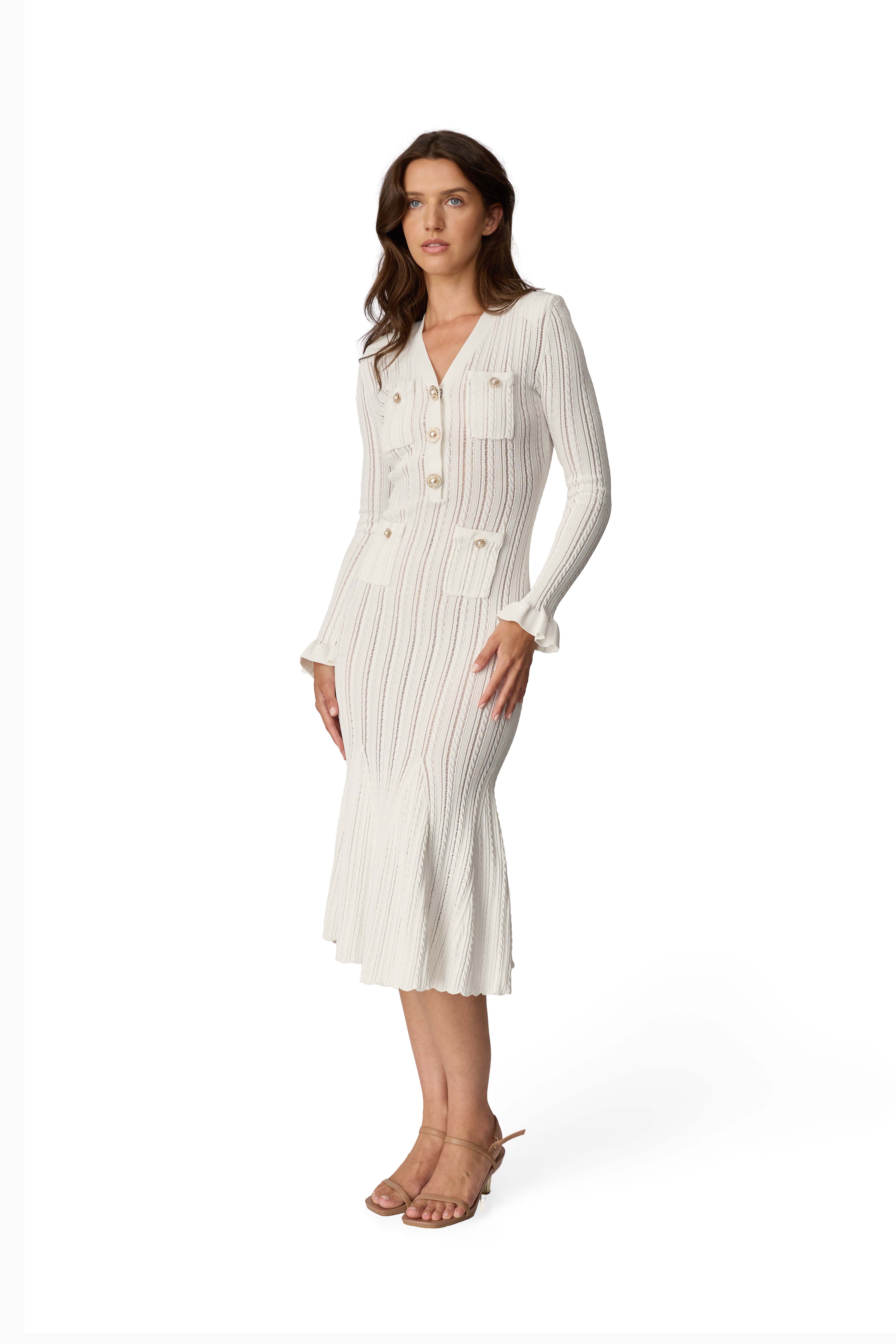 Bri Ribbed Knit Midi Dress