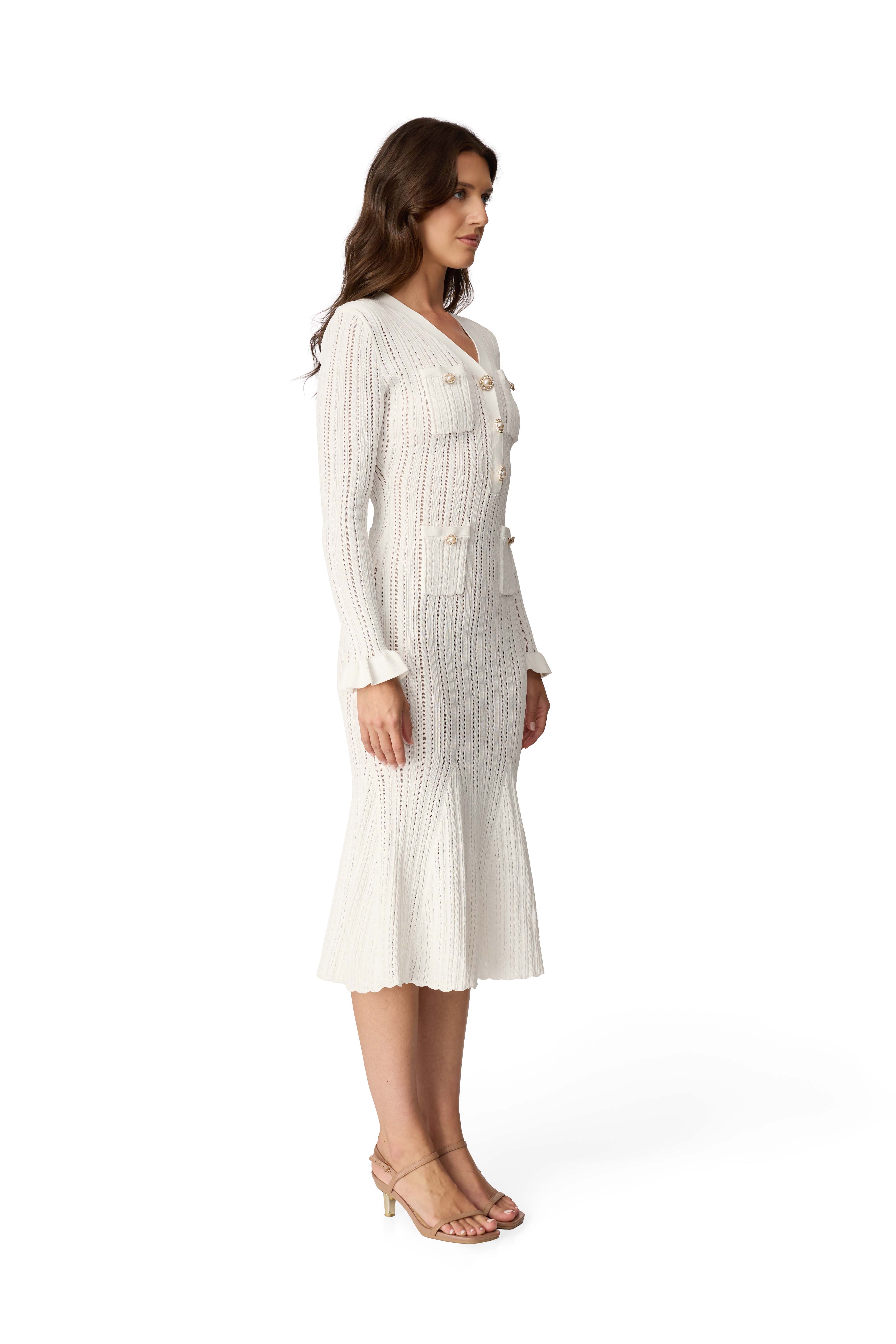 Bri Ribbed Knit Midi Dress